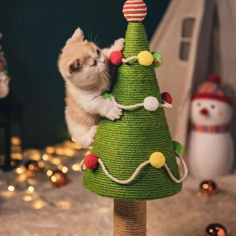 Customized furniture manufacturer,Cat scratch board sisal pet cat climbing pole cat tree