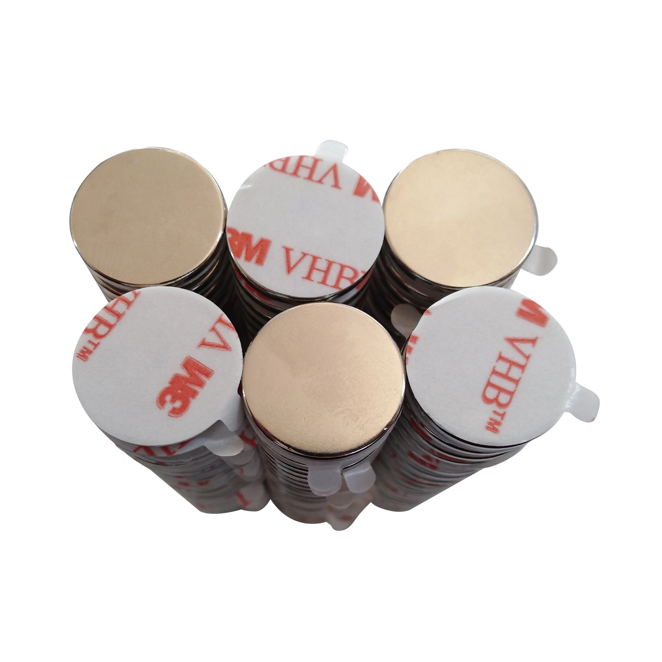 Super Strong Industrial 3m Self Adhesive Tape N52 Strong Circular Magnet Disc Round Neodymium Magnets with 3m Adhesive