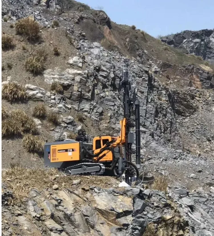 blasting surface open pit drilling rig granite quarry rock blasting mini drill rig