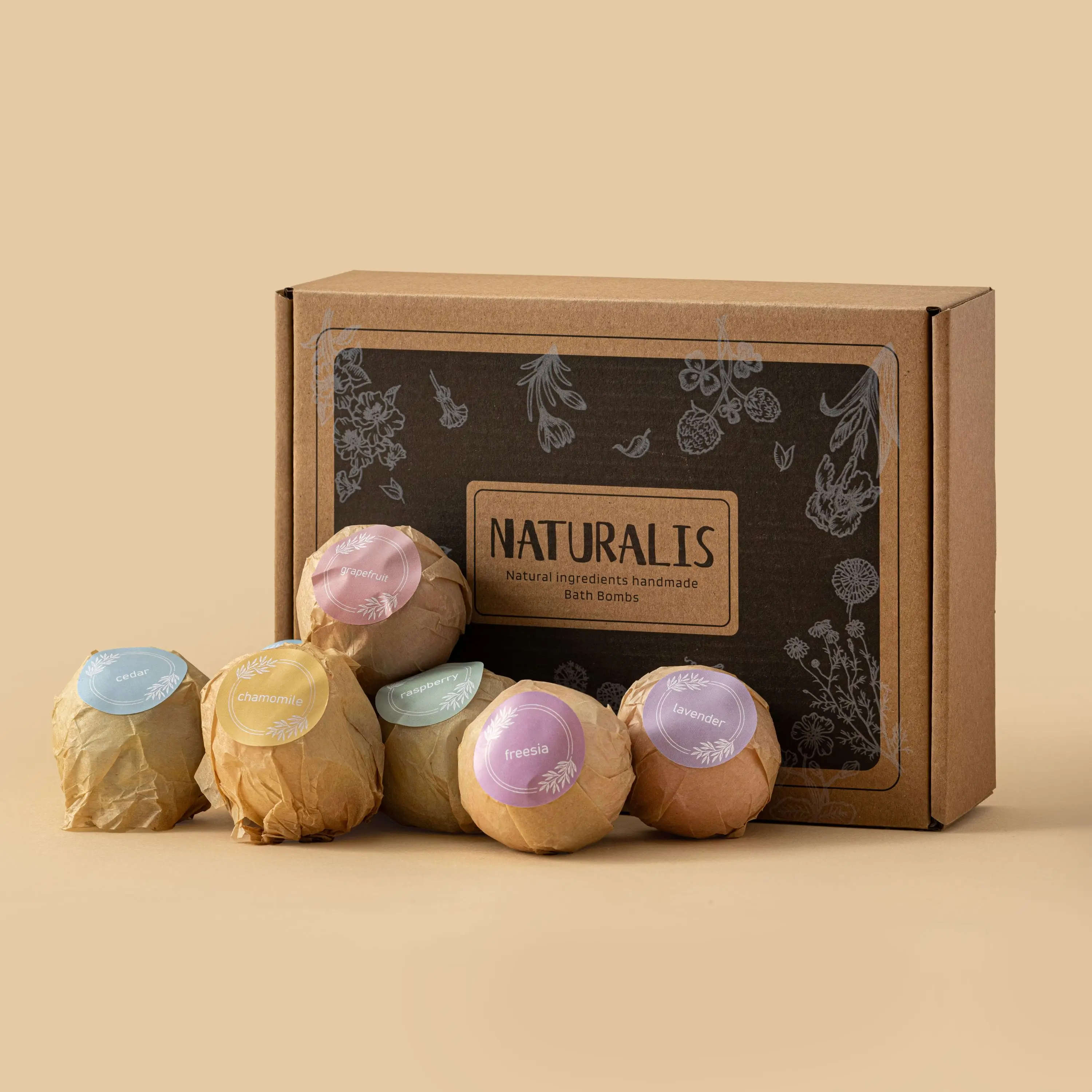 Skymoving New Custom Skin Spa Bubble Bath Bomb Balls Set Essential Oil Boming Bath Fizzies Natural Shower Bathbombs for Gift