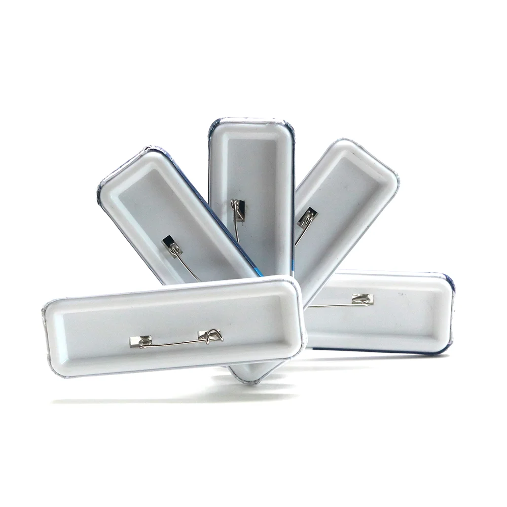 68*24mm Rectangle Button Badge Material Name Tag