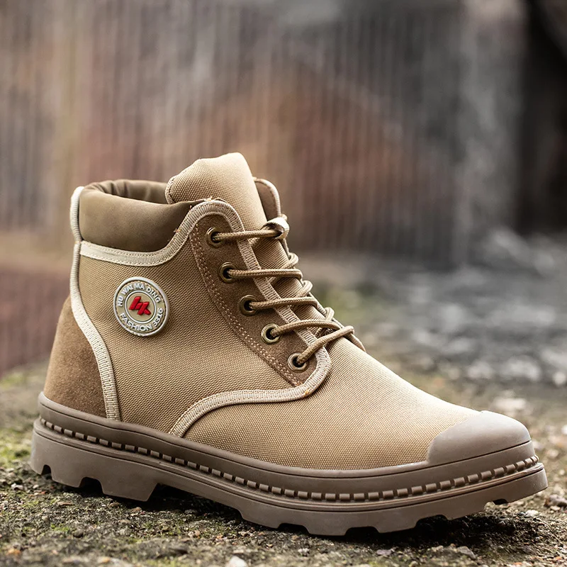 Winter Breathable Outdoor Martin Boots Camel Canvas Boots Couple Shoes Folded Casual Short Boots Waterproof Anti Slip Shoe Sole