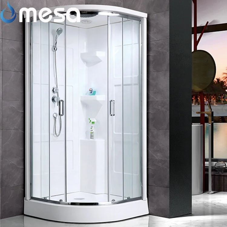 New bathroom acrylic panels shower cabins surround with tempered sliding doors