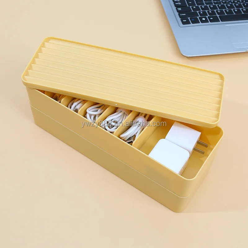 Manufacturer Ningbo Home accessories Compact Cosmetics Organizer Box Desktop Cosmetic Makeup Organizer USB Cord Sorter Holder