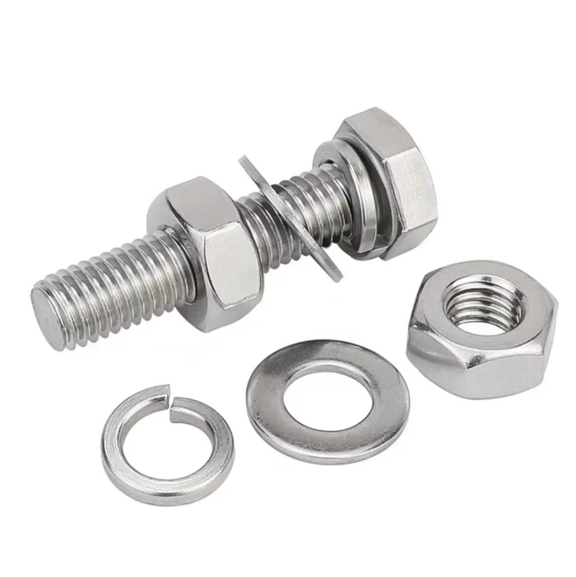 Outer hexagonal bolt DIN933 DIN931 Hot Dip Galvanizing Black oxidation grade4.8 8.8 10.9 12.9 steel outer hexagonal bolt