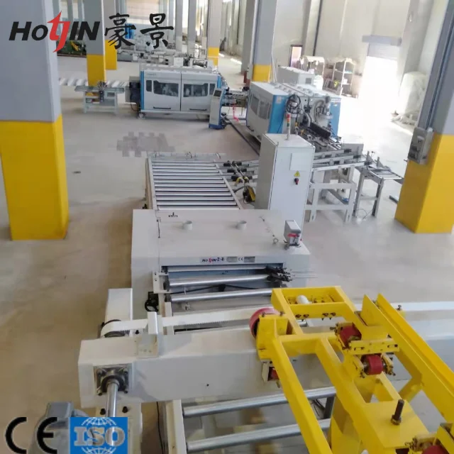 Automatic LVT flooring cutting and double end tenoner production line