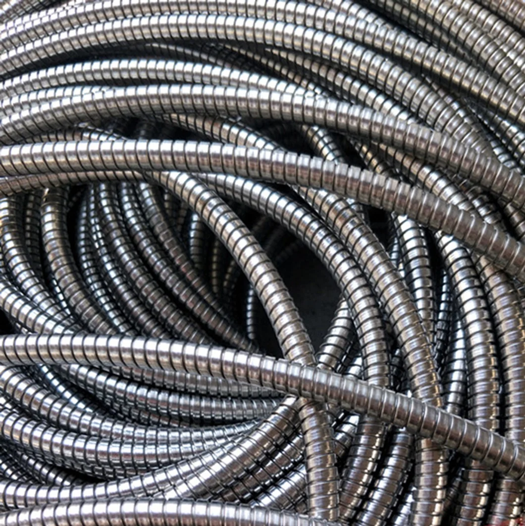 Stainless steel 304 316 interlock flexible conduit electrical metal hose for protecting wries and cables