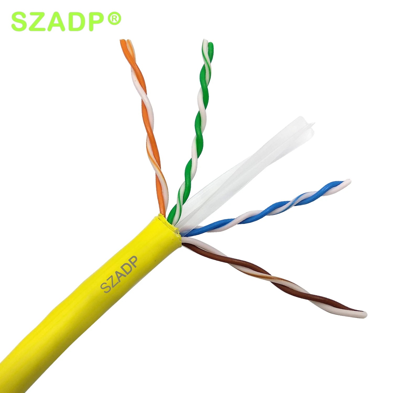 Лидер продаж в Бангладеш производители SZADP Cat6 бесплатный образец Cat 6 23AWG CCA кабель lan с ПВХ оболочкой для строительного