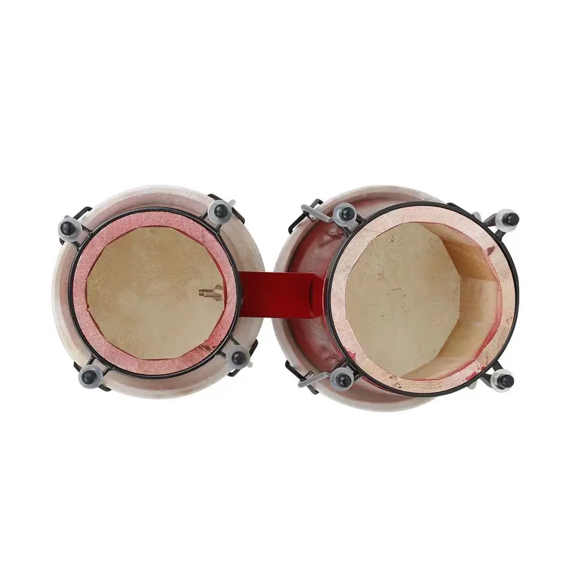 Chinese Factory Student Bongo Drums YDB-105D Cowhide Skin Wooden Instrument from Cowhide Skin Wooden Instrument