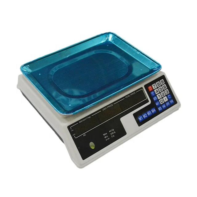 Factory Rechargeable battery KG LB Commercial Digital Scale Computing Scale 40kg Food Weighing Scale