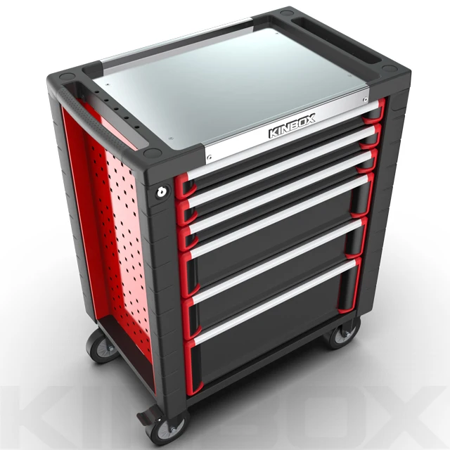 Ningbo Kinbox 6 Drawer  Metal Worktop Professional Cabinet Roller Hand Tool Chest for Car Repair