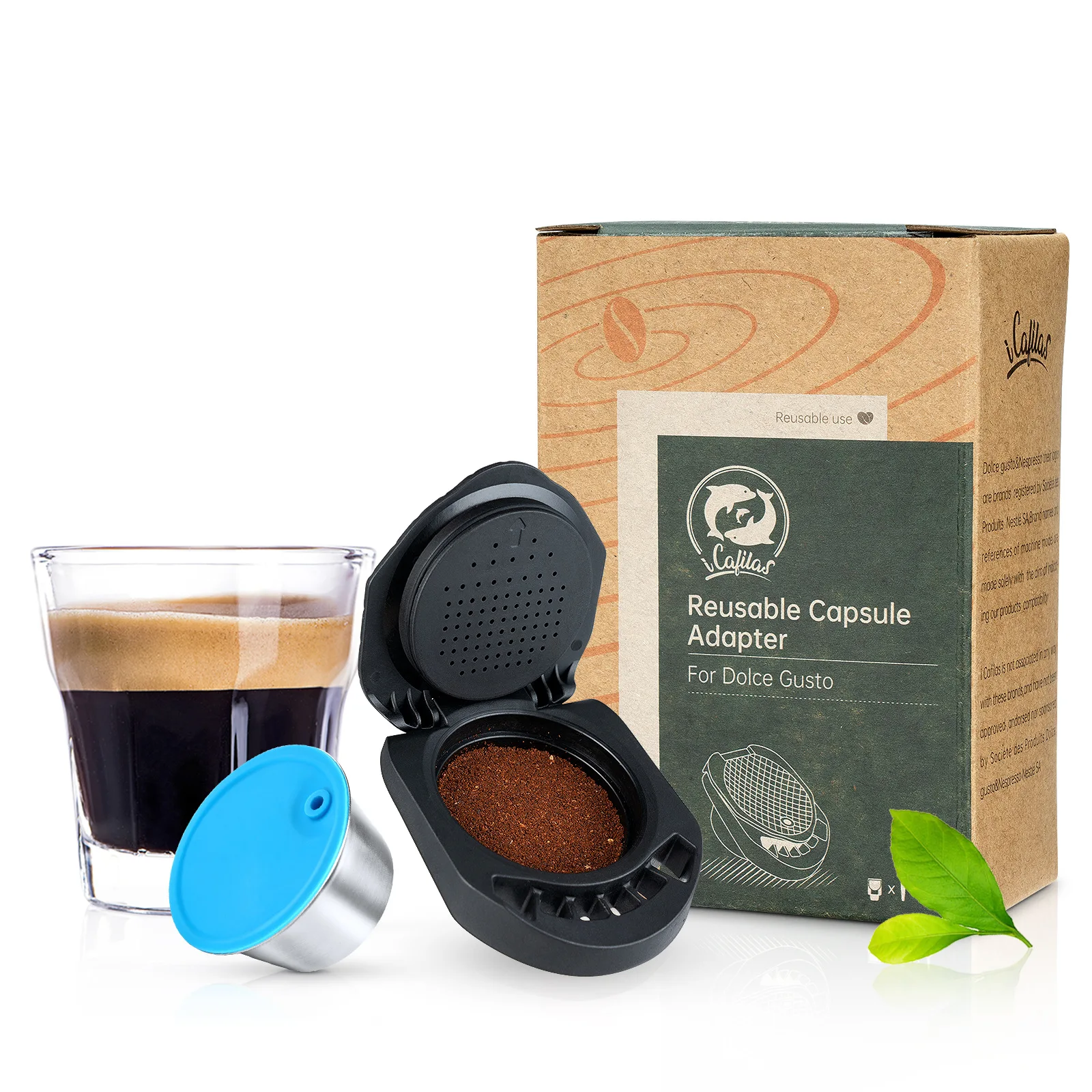 Многоразовый капсульный адаптер для поддержки Dolce Gusto наполняет ваш любимый кофейный порошок