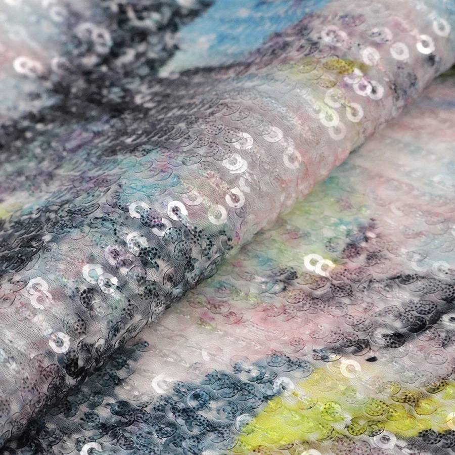 Bridal Fabric Luxury Embroidery Beads Sequins Crystal Sequins Bridal Luxury Embroidery