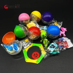 High quality 50mm 2 Inches  Half Transparent Half Colored Vending Machine Capsule Toys Promotion Toys