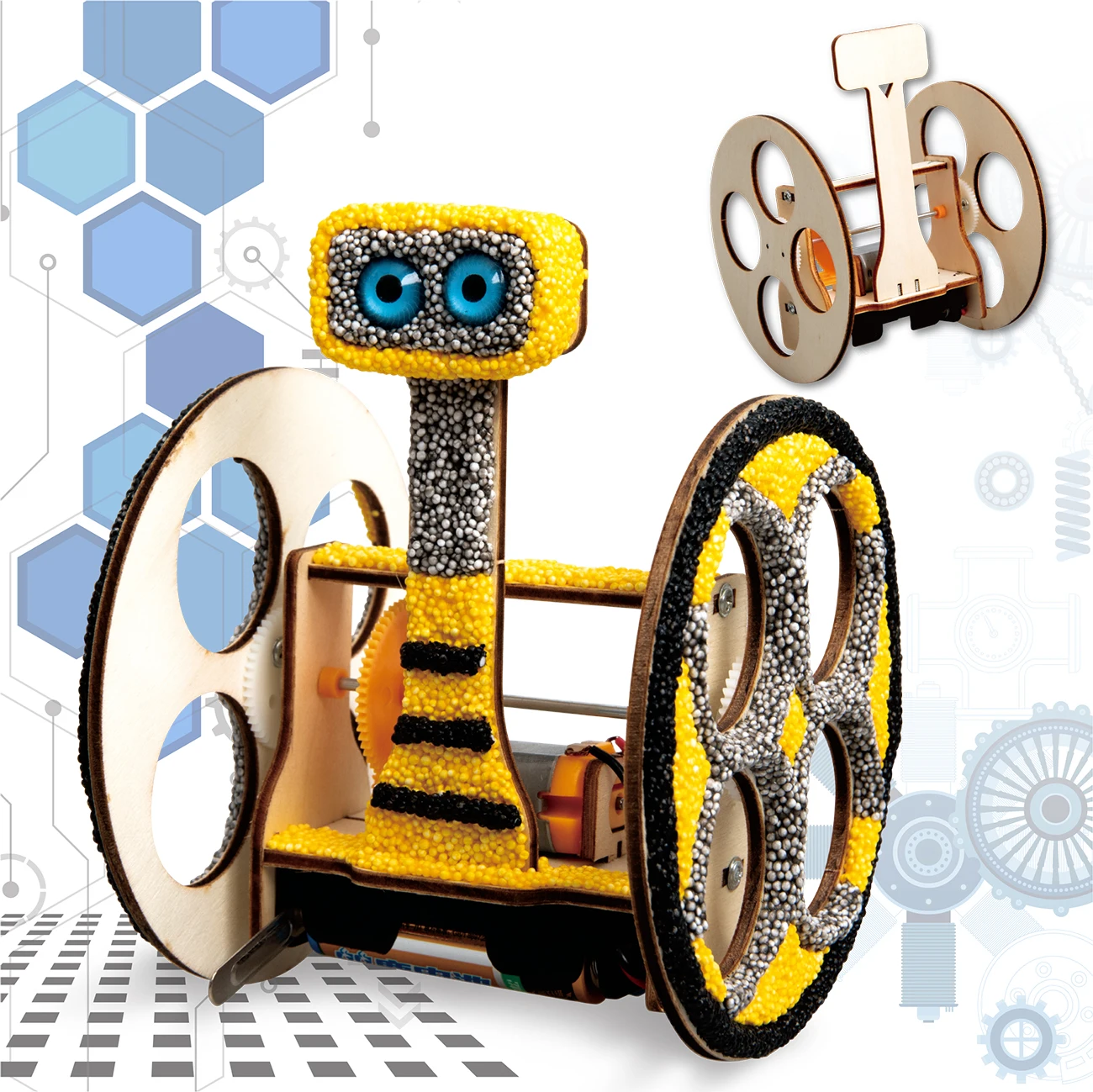 Paulinda Customized DIY Air Dry Cool Remote Control Wooden Robotic Kit Foam Clay Modeling Foam Clay