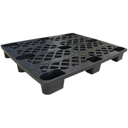 9 Feet Plastic Pallets Cheap Price Epal Size Black Grid Plastic Pallet Export Recycled Stackable Warehouse Pallet 1200*1000MM