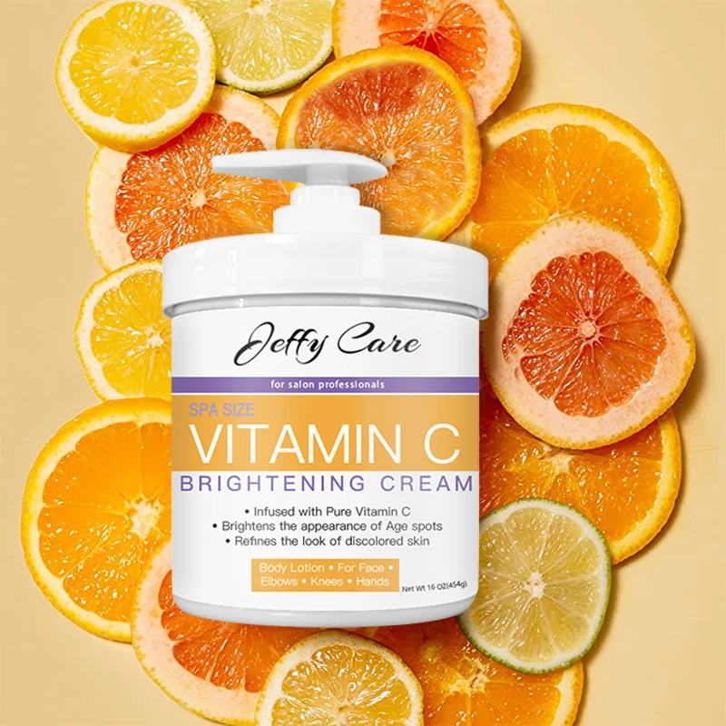 High Quality Anti-Aging Skin Firming Whitening Vegan Private Label Skin Care Cream Vitamin C Body Lotion For men and Women