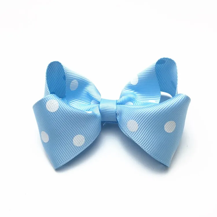 Fancy custom printed Girls Bow Ribbon Hair Bowtie Clip