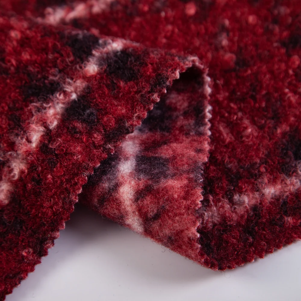 print teddy fleece velvet fabric wholesale soft  sherpa circle yarn 100 polyester hot pashmina  furry fabric for toys or coats