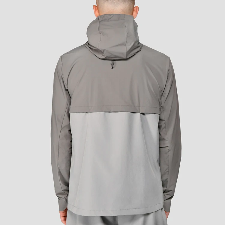 Hot Selling Color Contrast 100% Polyester Waterproof Lightweight Outdoor Running Athletics Jackets For Men