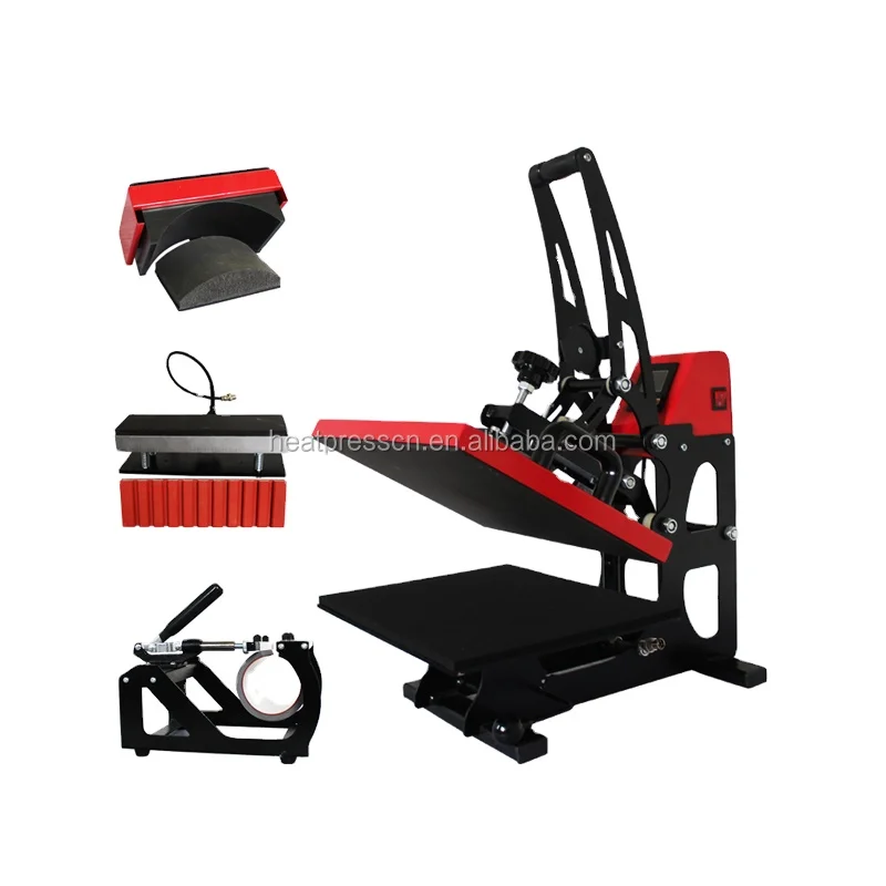 AIDARY 6IN1 Combo Heat Transfer Machine Cap Provided Flatbed Printer International Manual Press Machine Manual Table Press 39