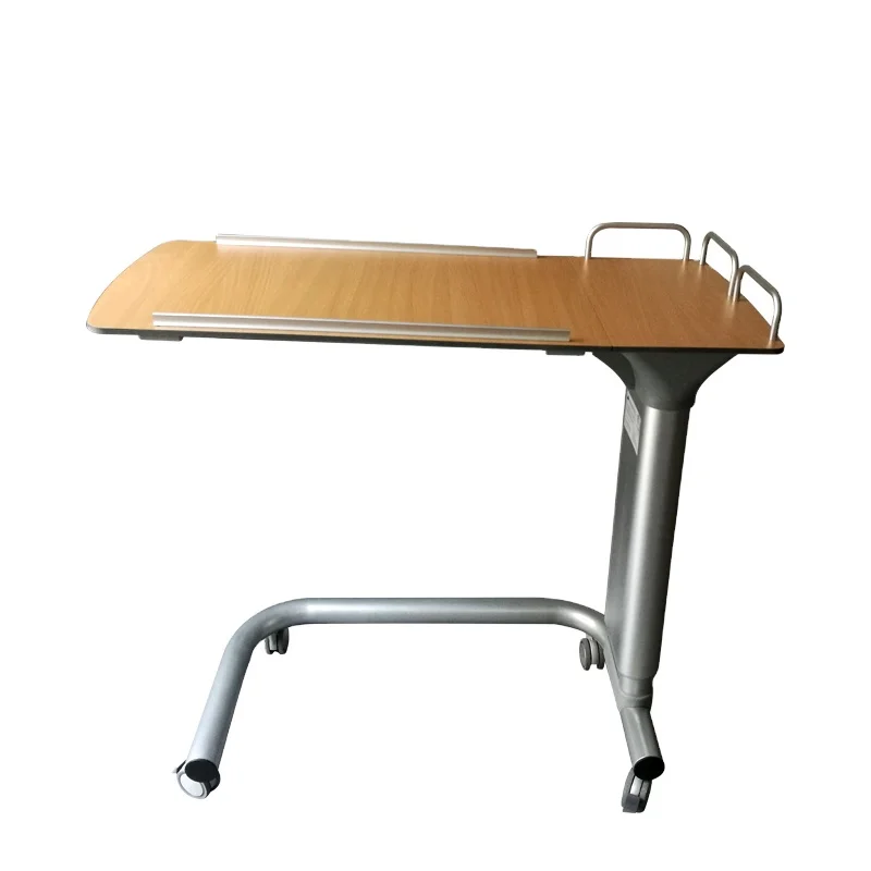 Medical Tilting Table, Hospital Dining Table, Over Bed Table with Wheels