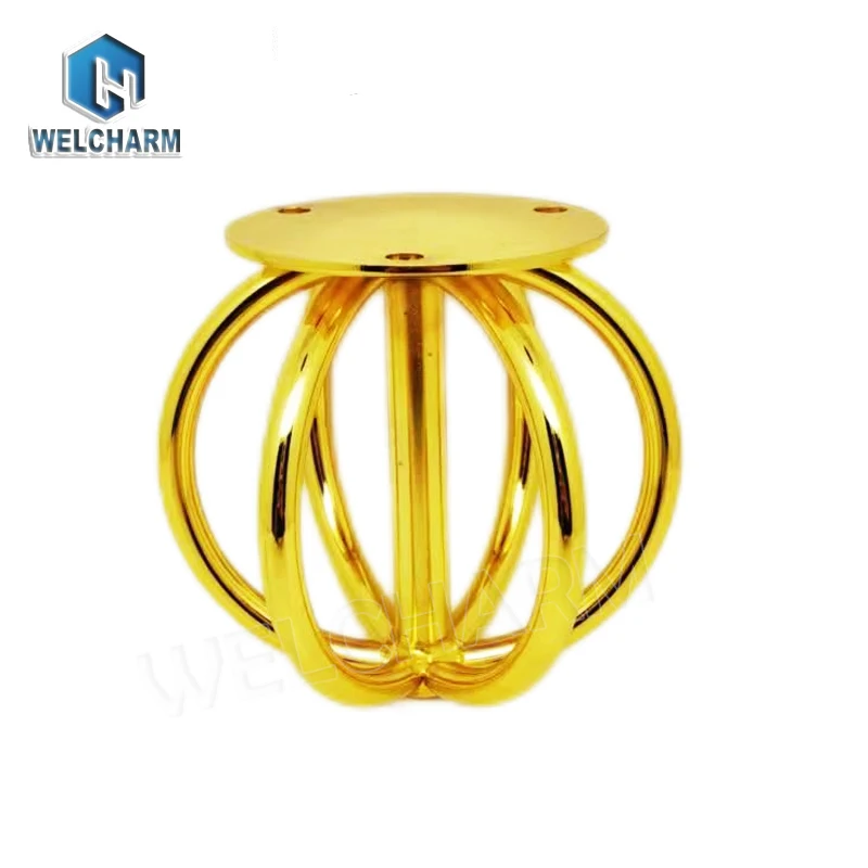 New Fancy Cheap Price Gold Round Shape Accessories Metal Sofa Legs Table Leg Furniture Feet parts