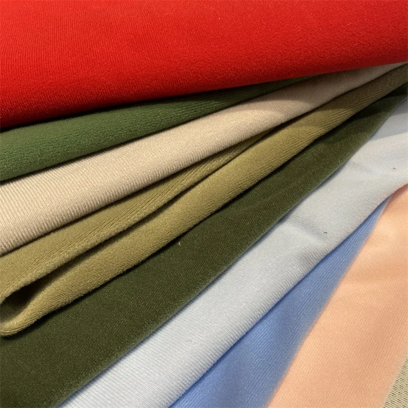 100% nylon soft magic adhesive tricot one side brushed knit loop velvet fabric supplier for bra buckle lining