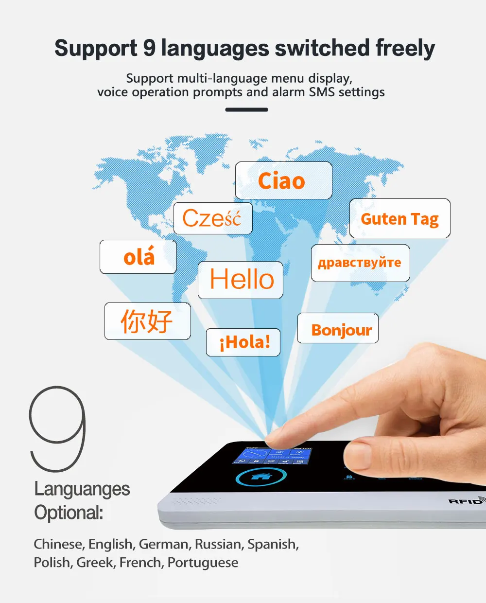 Daytech TA01 Tuya APP Remotely Control Wireless WiFi/GSM Smart Alarm System Home Security Alarm System Set with Motion Detector