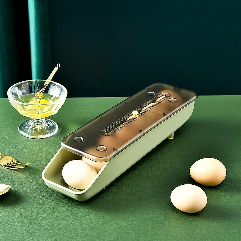 Egg preservation holder anti falling  household eggs magic slide design refrigerator storage box