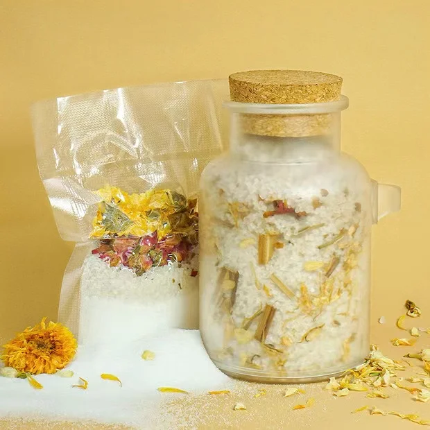 Relaxing Bath Spa Set Scented Bath Salts Himalayan Dead Sea Salt Sleep Soak with Pure Epsom Salt Melatonin & Essential Oil Blend