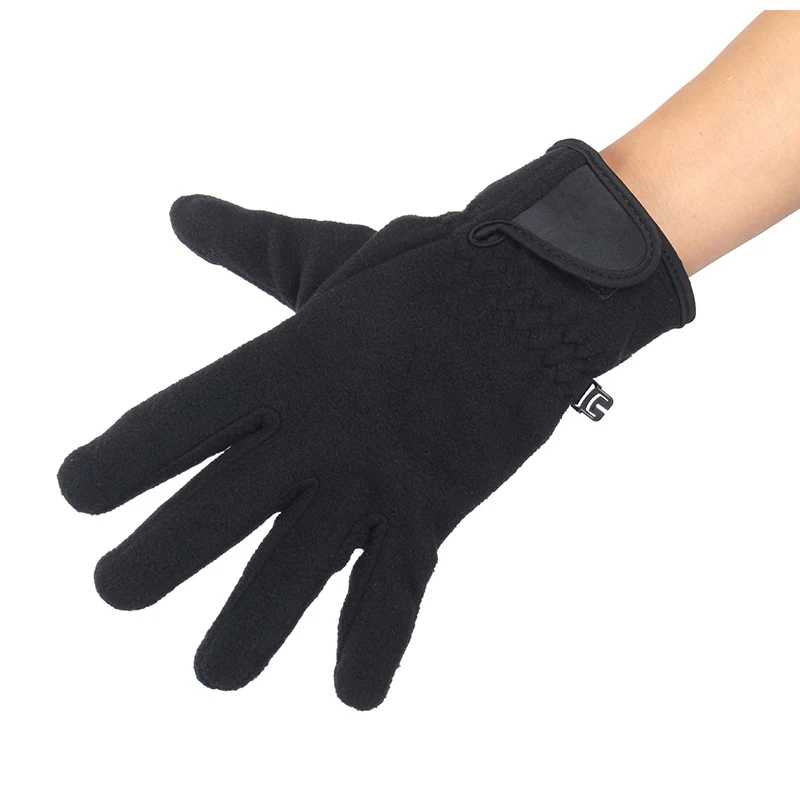 Low price Winter non-slip warm Fleece custom logo gloves for adults