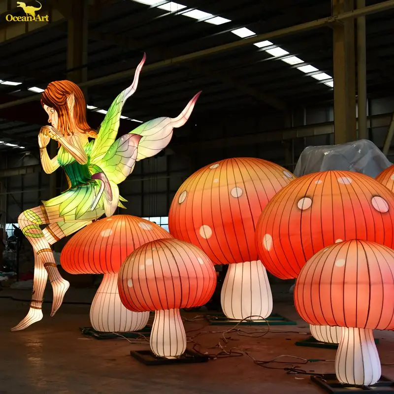 Chinese New Year Led Lantern Traditional Festival Silk Lantern Lights Show