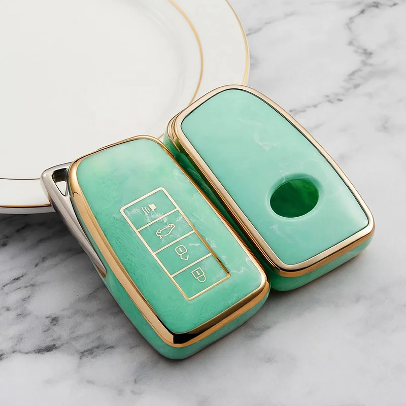 Marble TPU Car Key Case For Lexus IS250 IS300 IS350 RC300 RC350 RC F 2021-2023 Jade Car Key Cover