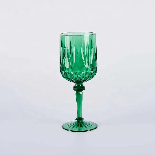 Wedding Green Plastic Wine Glass Manufacture Drink Glasses