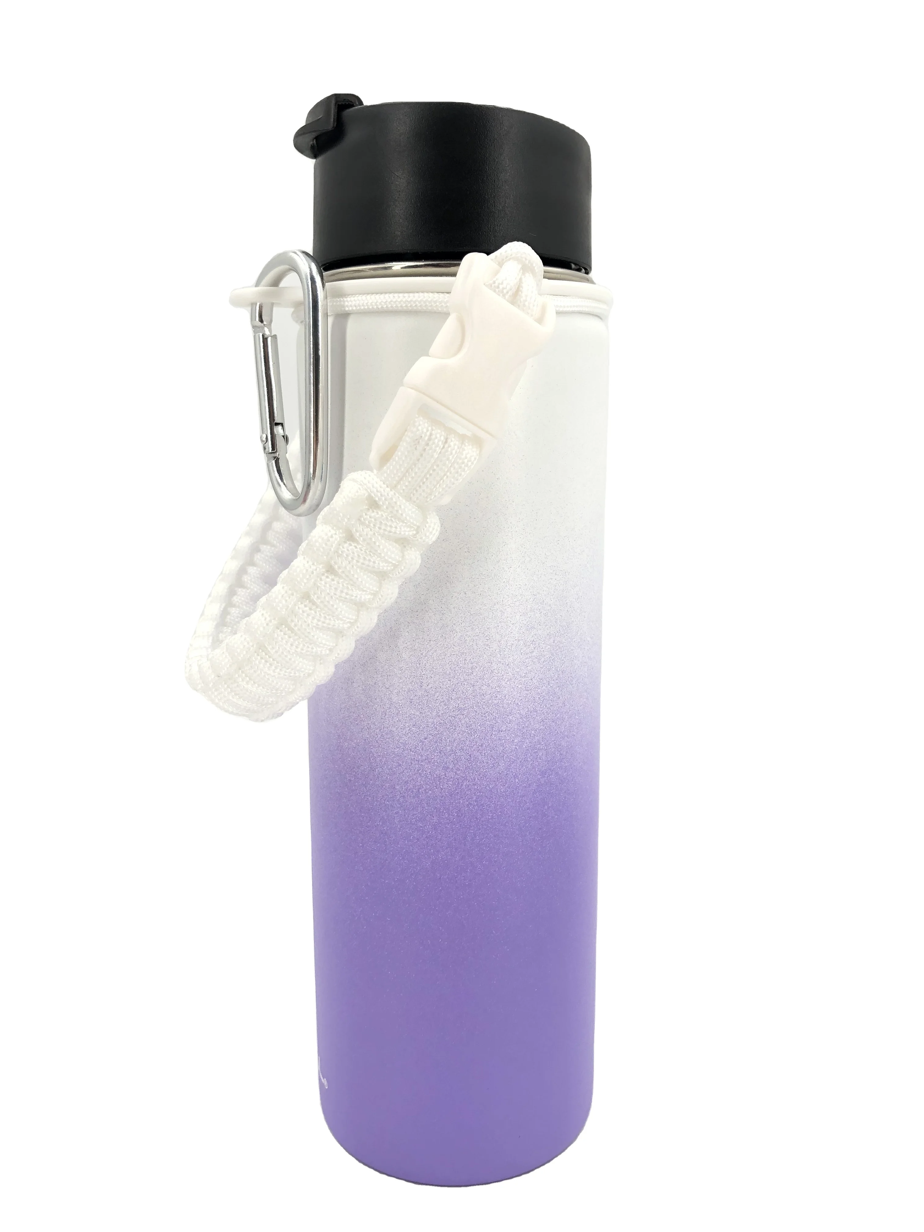 Paracord Water Bottle Handle Survival Strap Cord  with Safety Ring Carabiner Bottle Strap for Walking Hiking Camping