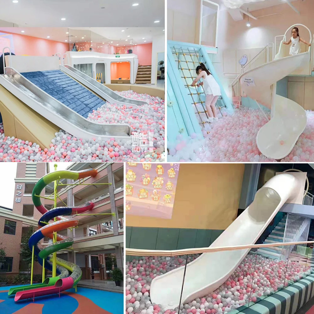 kids big animal kindergarten slides indoor outdoor stainless steel amusement playground playhouse for sale