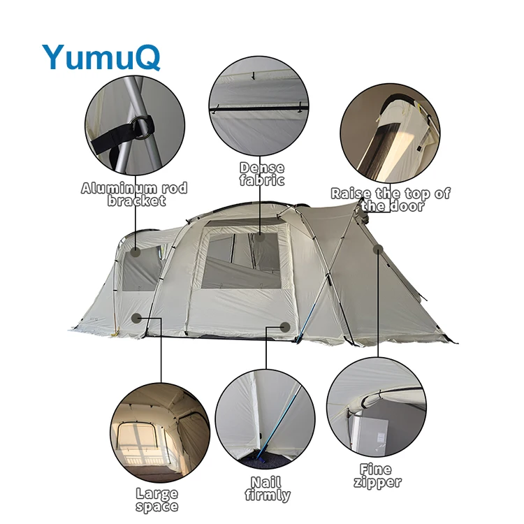 YumuQ Family Size 4 Season 3-4 Person Folding Quick Set Up Net Outdoor Waterproof Luxury Big Prime Camping Tent