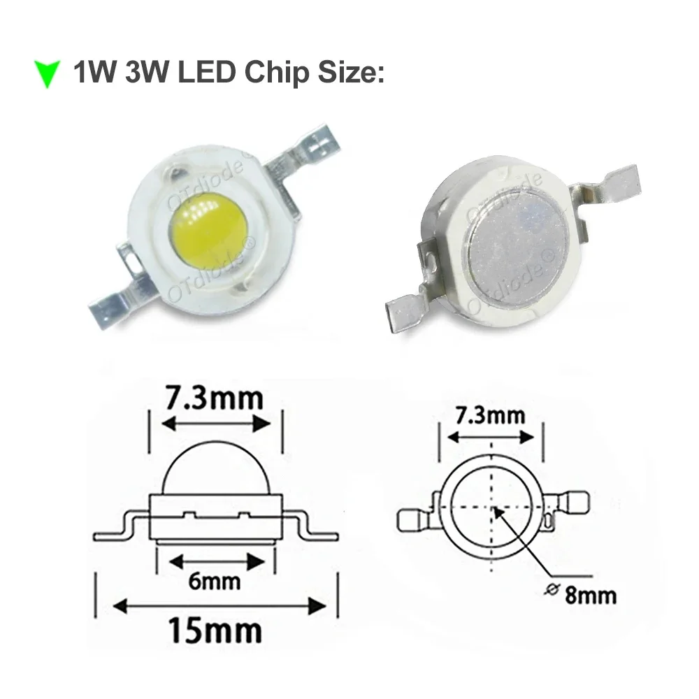 High-power LED package series 1W3W5W China factory export 4-pin 6-pin chip light-emitting diode White Red Green Blue Yellow
