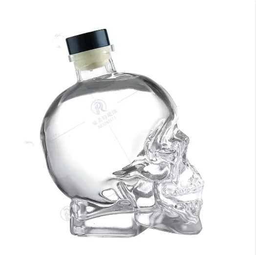 Custom Unique high silicone hand art glass bottle 750ml High Heel Shoe Shape Whiskey Vodka Red Wine Glass Bottle