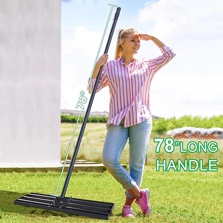 JH-Mech Widely Used Easy Installation Rust-resistant Attractive Design Ground Plate Black Stainless Steel Lawn Leveling Rake