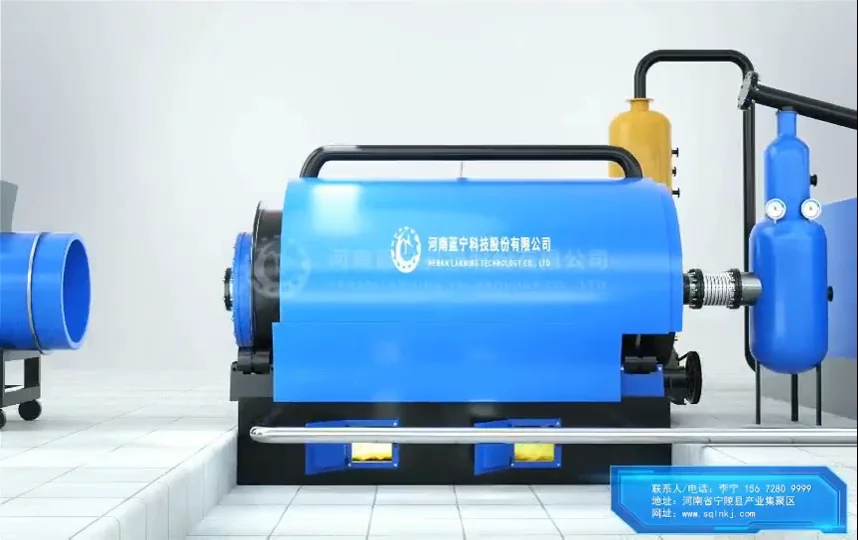 Waste tire pyrolysis plant to furnace oil