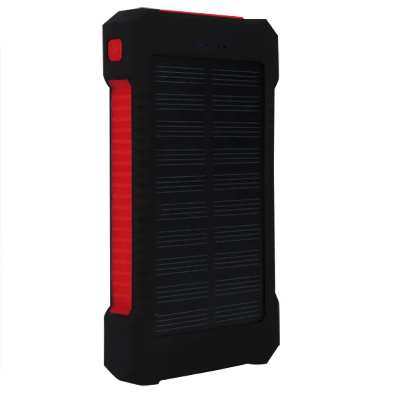 2021 Hot Sales Consumer Electronics Power Bank Solar Power Bank 8000 mAh Water Resistant 2 USB Ports Light Blue With Compass