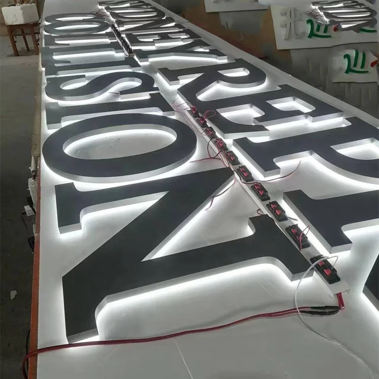 custom backlit metal sign outdoor stainless steel letter laser cut signs buy diy door signage backlit metal sign letters