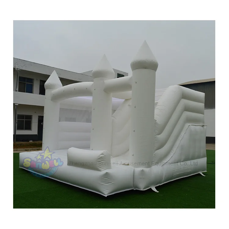 White Bouncy Castle Adults Bounce House Inflatable Kids Jumpers For Wedding