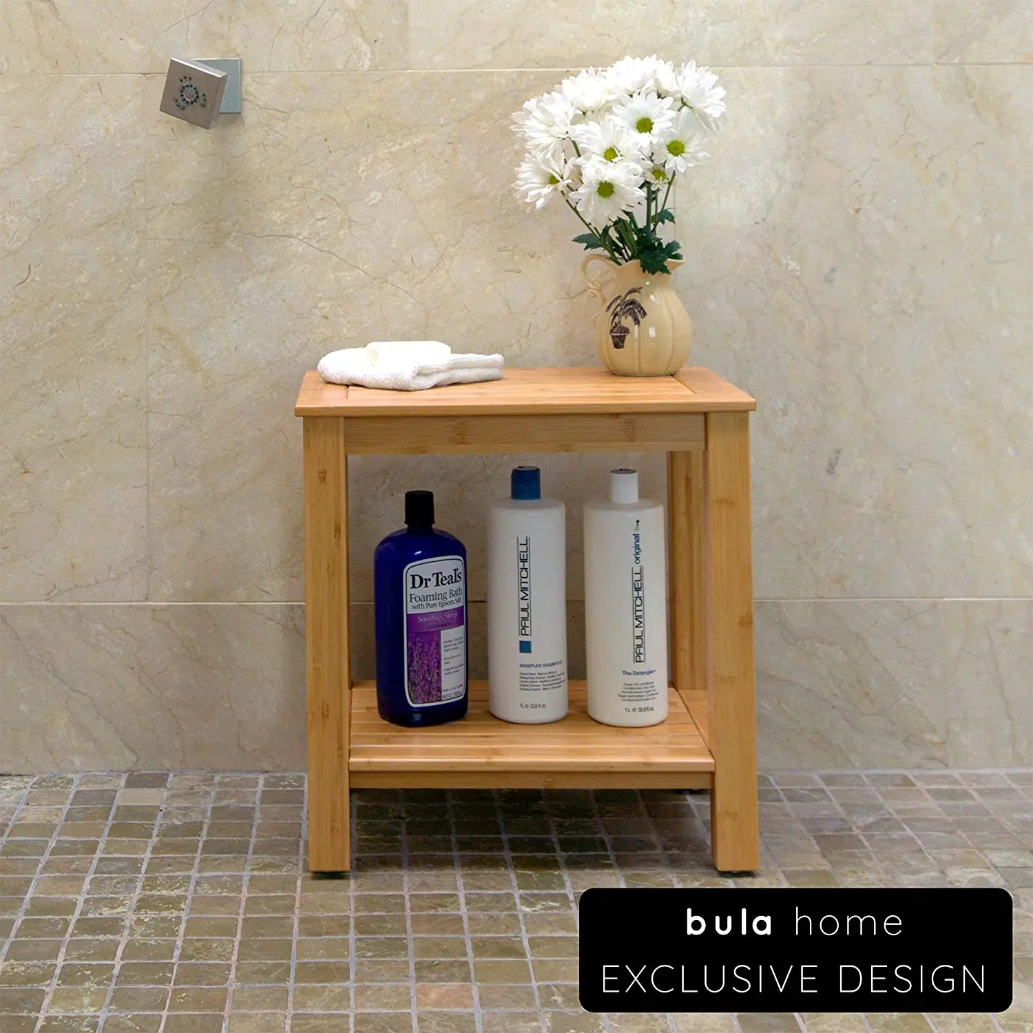 Bamboo Bathroom Bench with Shelf Bamboo Bathroom Shelf or Entryway Shoe Rack Bench