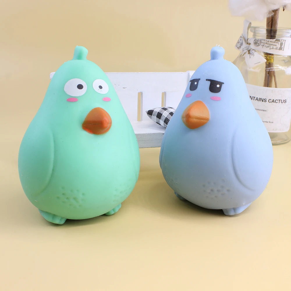 new Creative Pop Cute Cartoon Animal Chick Stress Relief Squeeze 3D TPR Fidget Induction Squeeze Bubble Toy