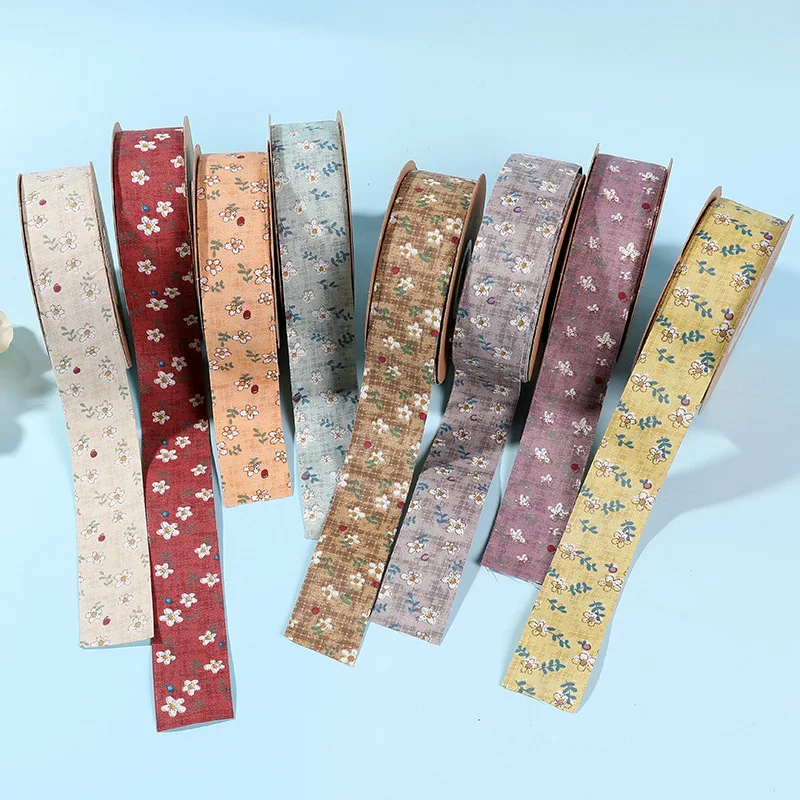 22 Yards Retro Embroidery Small Flower Silk Ties 2.5cm Polyester Ancient Chinese Clothing Accessories for Hair National Attire