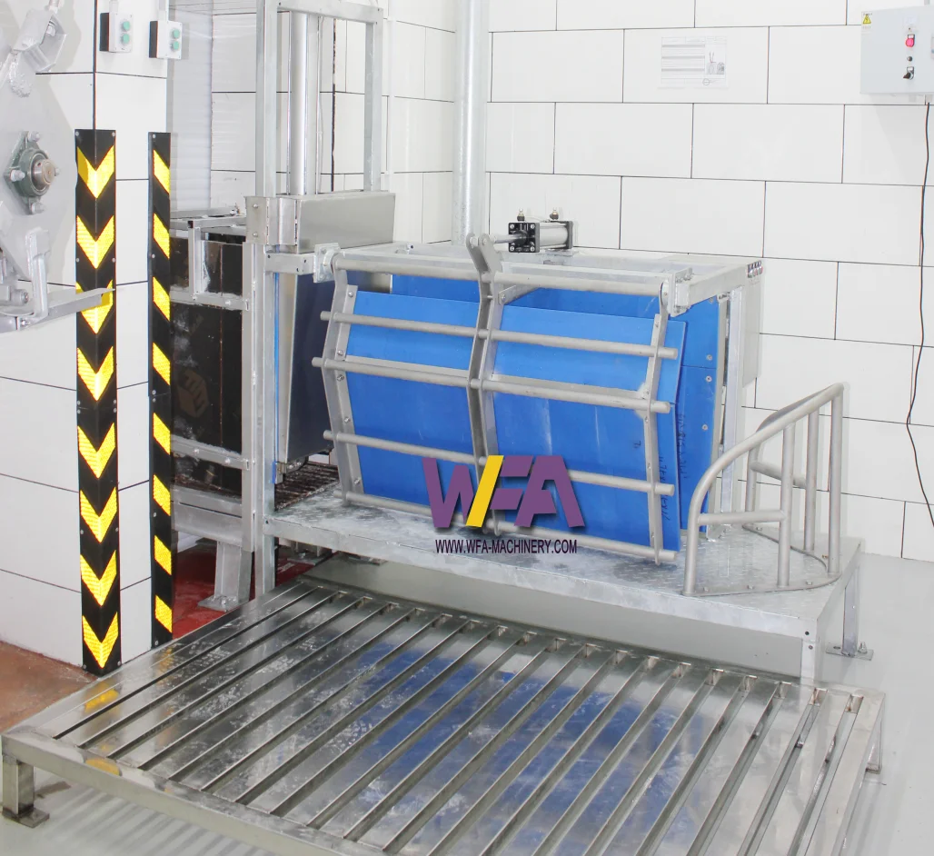 Hot Sale Livestock Abattoir Equipment Pork Meat Processing Line Slaughterhouse Stunning Box For Pig Processing Plant