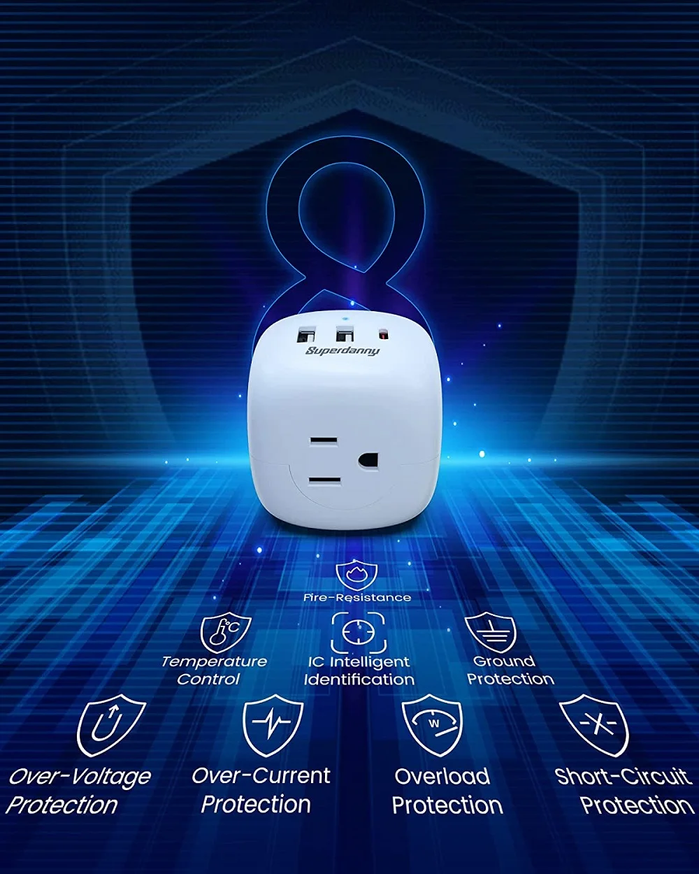 Wholesale Electric Charger Wall Outlet Expander With USB C Port Wall Socket Plug Extender
